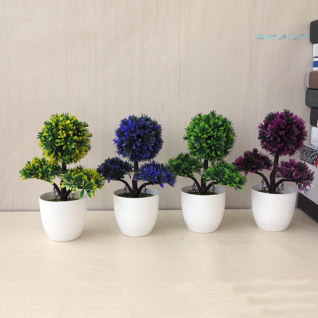 Chậu Cây Bonsai Nhân Tạo Bằng Nhựa Trang Trí Bàn Làm Việc