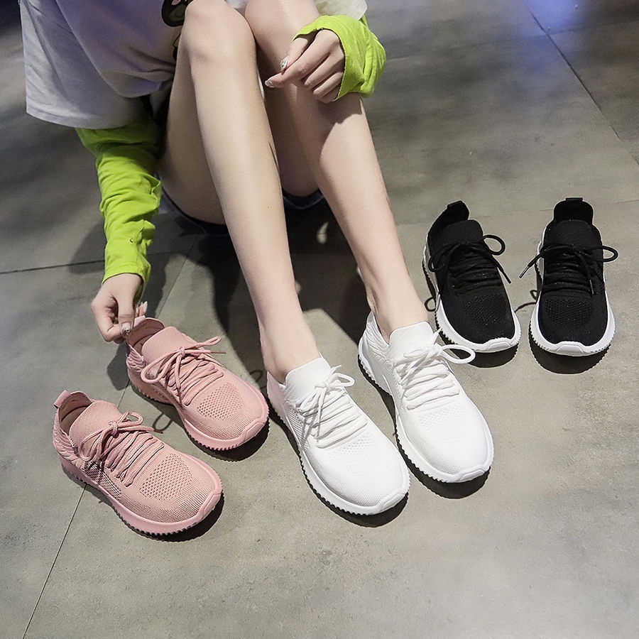 Giày Thể Thao Phối Lưới Siêu Nhẹ Thoáng Khí Thời Trang Cho Nữ