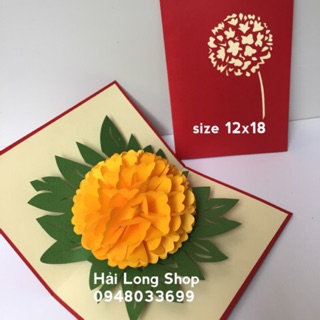 Bông Hoa 3 - Flower - Thiệp 3D ( size 18x12)