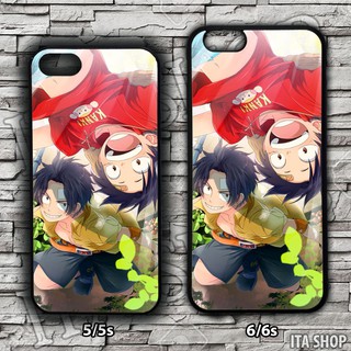 Ốp Lưng Điện Thoại Iphone 5/5s 6/6s 6+/6s+ 7/8 7+/8+ X/Xs - Ốp Lưng One Piece Luffy & Ace kid (2)