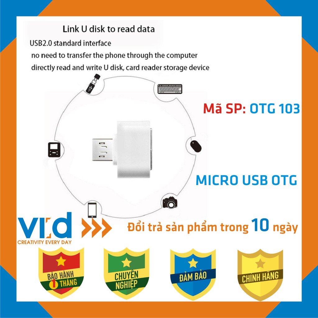 Đầu Chuyển Đổi Micro USB To USB 3.0 (MICRO OTG) nhôm, nhựa - Bảo hành 1 tháng!!!