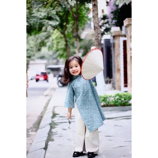 SET ÁO DÀI TẾT HOA NHÍ CHO BÉ , nhiều màu lựa chọn