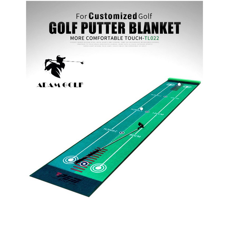 New 2022 - Loại 1- Combo 03 sản phẩm GOLF - Thảm tập Putt 2 chiều + máy trả bóng + Gậy GOLF nhỏ gọn tiện lợi