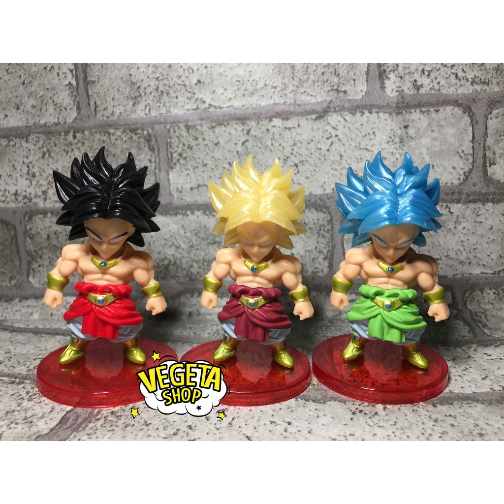 Mô hình Dragon Ball - Set 3 mô hình Broly SSJ Blue God - WCF - Cao 8cm