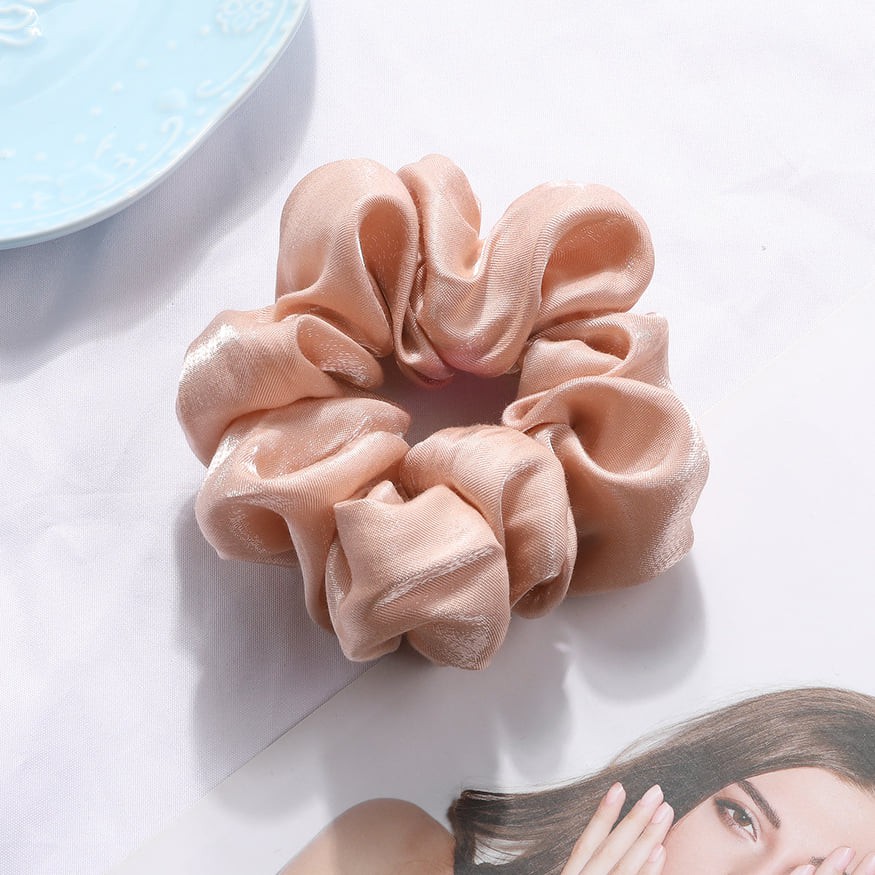 Scrunchies dây buộc tóc vải lụa nhũ