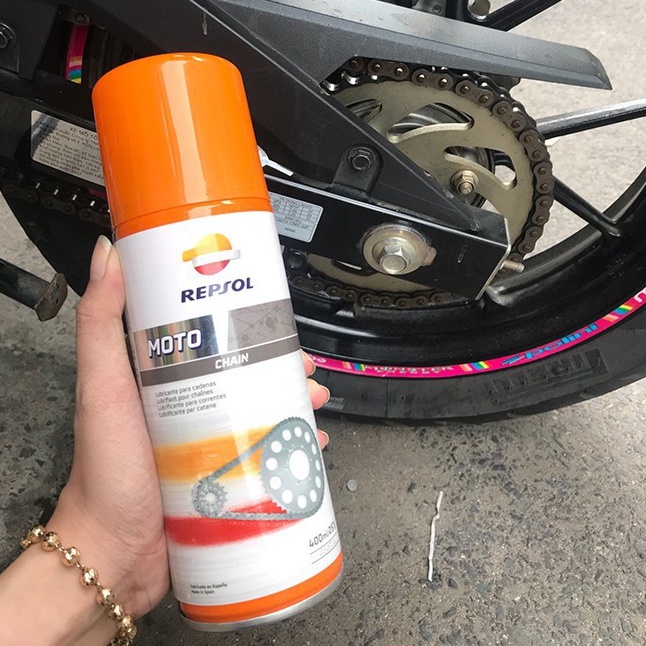 Chai Xịt Dưỡng Sên REPSOL Moto Chain 400ml