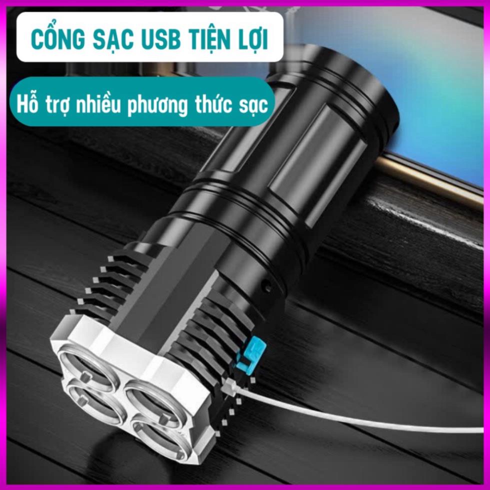 đèn pin siêu sáng càm tay 4 bóng lead ( tuyển sỉ )