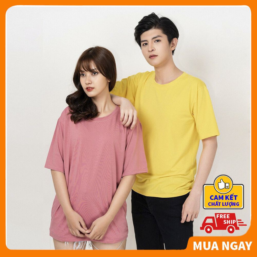 Áo thun nữ form rộng tay lỡ vải cotton dày dặn cao cấp ❤️KINGSPORT❤️ Áo thun trơn nam nữ tay lỡ nhiều màu unisex giá rẻ