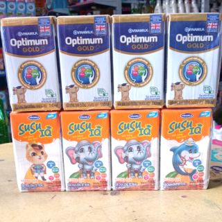 Combo 1 thùng sữa optimum 110ml và 1 thùng sữa susu 110ml