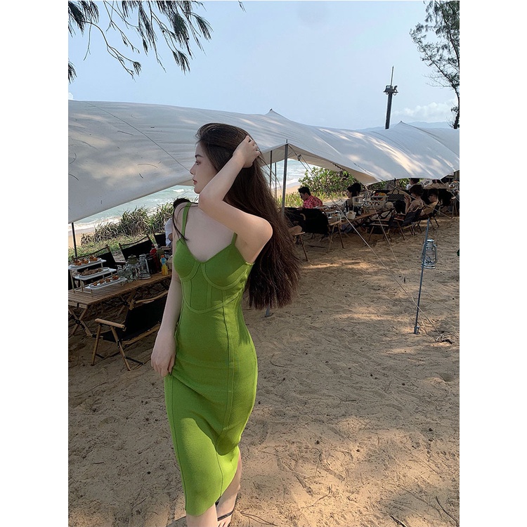 Cocory vn Đầm Maxi Hai Dây Ôm Dáng Gợi Cảm Cho Nữ