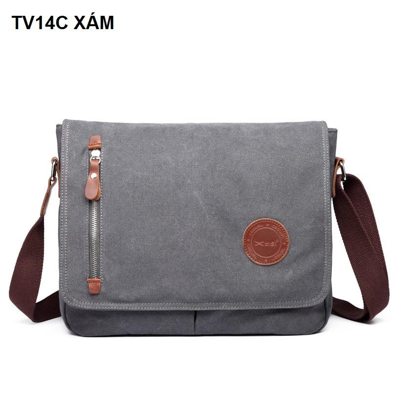 Túi vải canvas - dòng cao cấp - bền bỉ - thời trang - đựng vừa giấy A4, ipad 10 inch mã TV14 thatchatstore