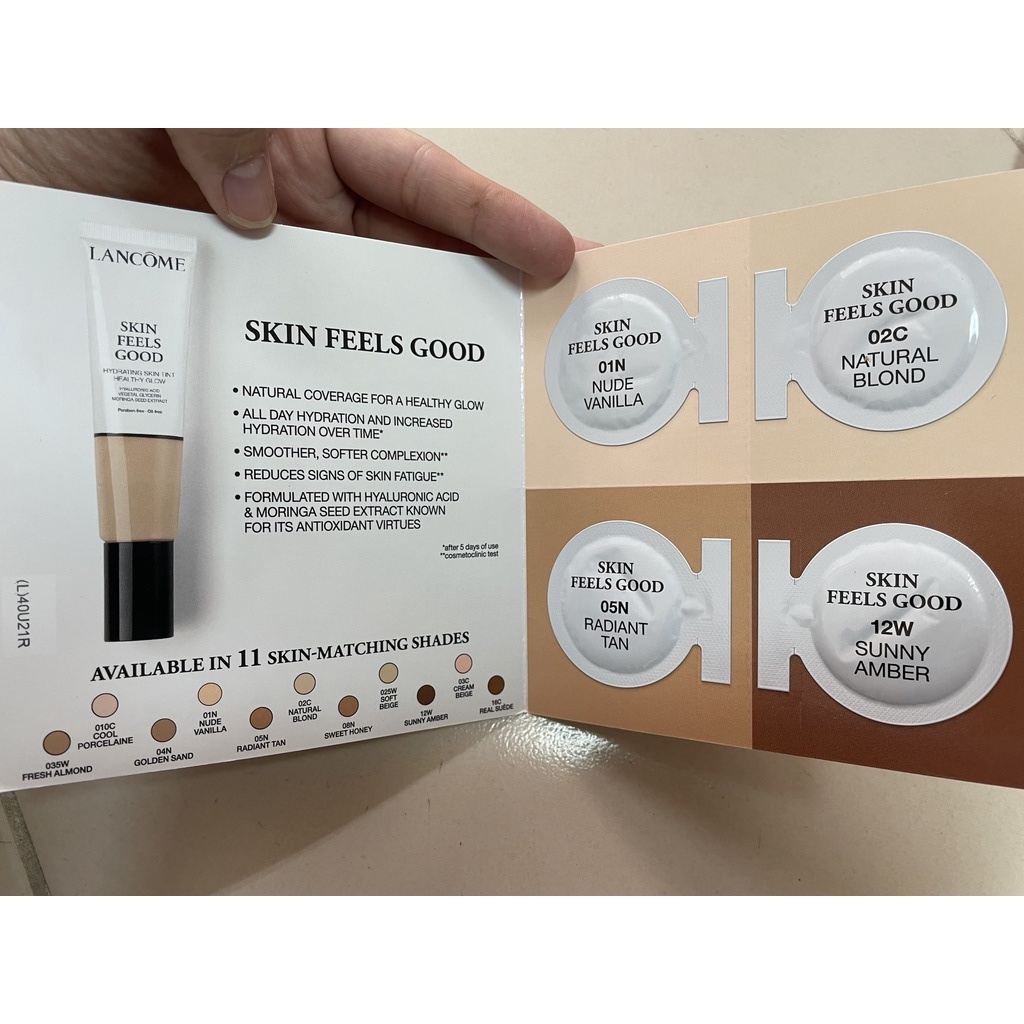 [AUTH 1000%] Sample mẫu thử Kem Nền  Lancome Skin Feels Good Hydrating Skin