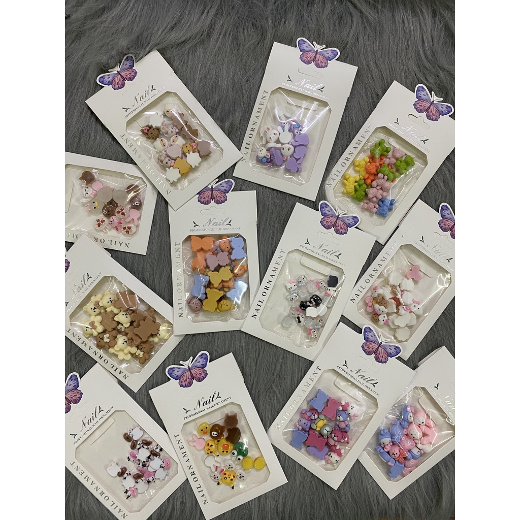 Set Cham Gấu/ Hoạt Hình Đính Móng hót 2021