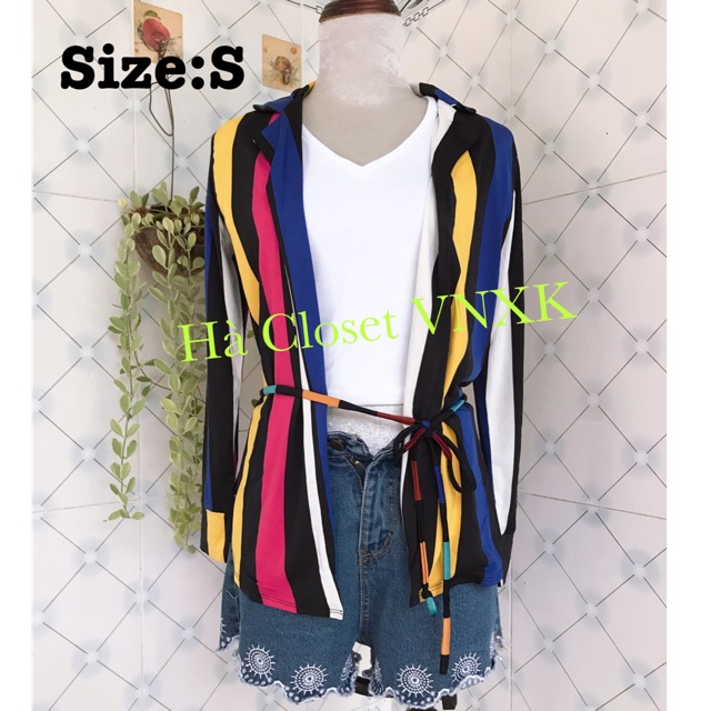 ⚡️⚡️Áo Khoác Thun Kẻ Sọc Cardigan Xuất Dư Xịn⚡️⚡️