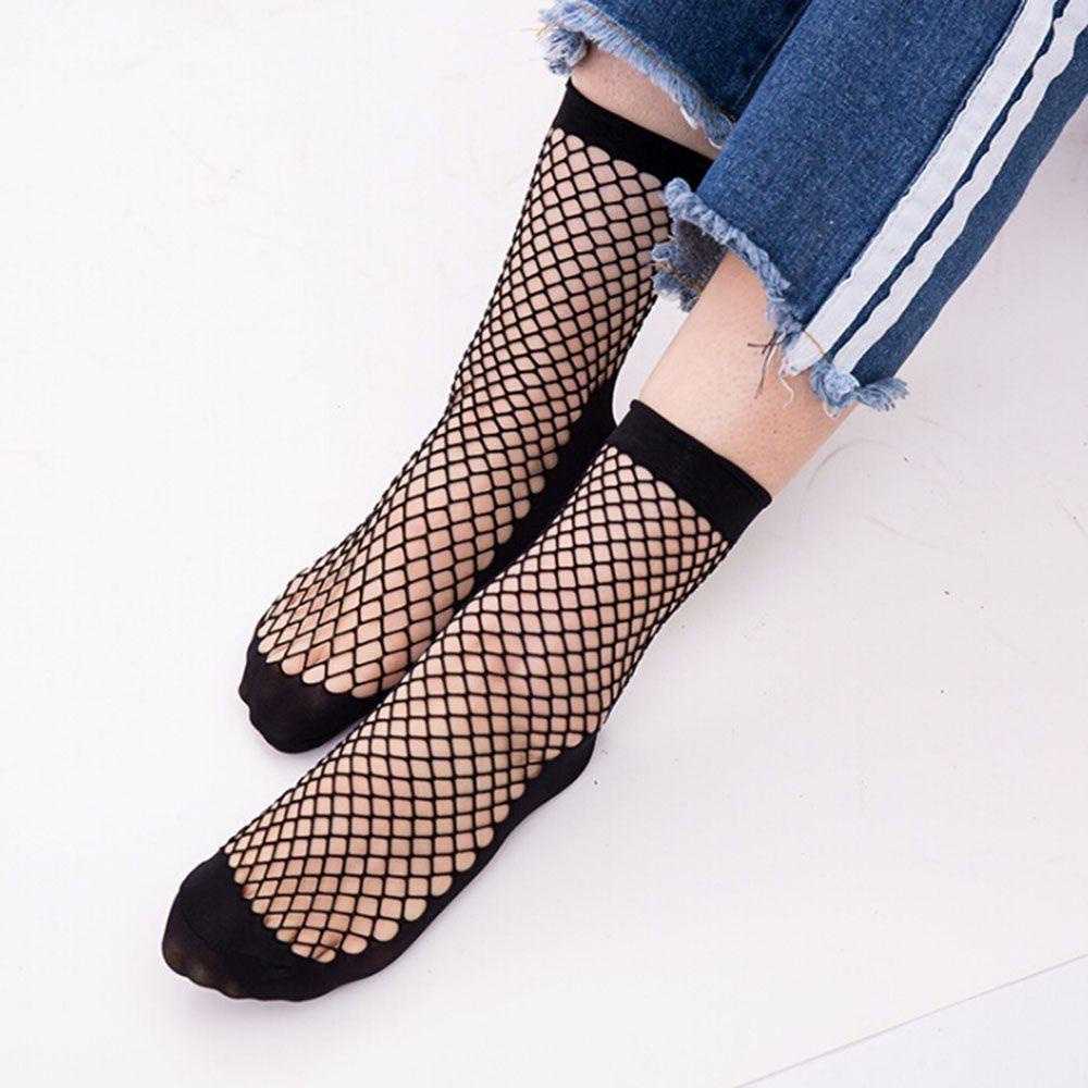 Vớ Lưới Cá Màu Đen Trơn Thoáng Khí Gợi Cảm Cho Nữ