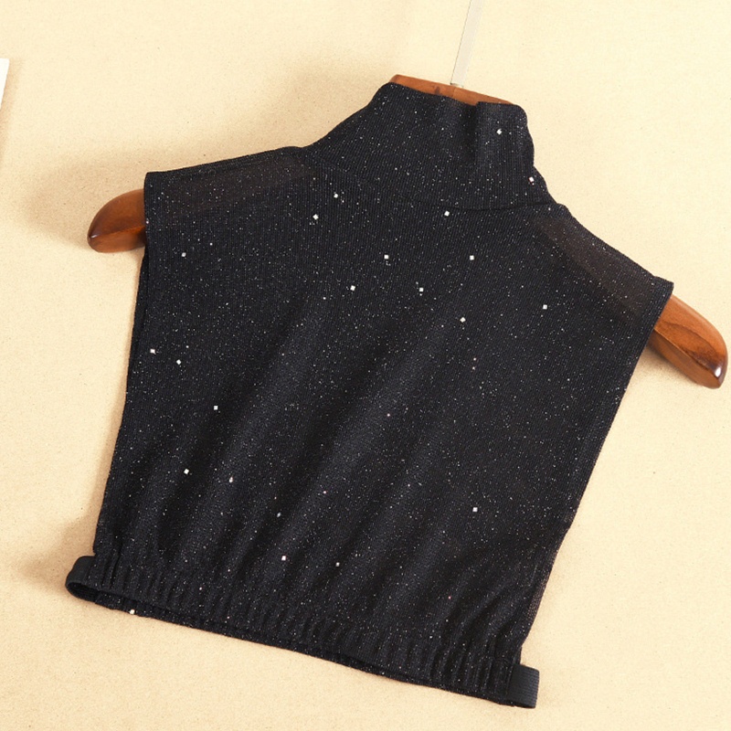 Cổ Áo Sơ Mi Giả Lưới Đính Kim Sa Lấp Lánh Thời Trang Mùa Hè Cho Nữ Cr