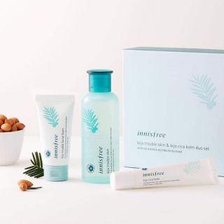 Bộ Innisfree Bija Trouble Skin& Bija Cica Balm Due