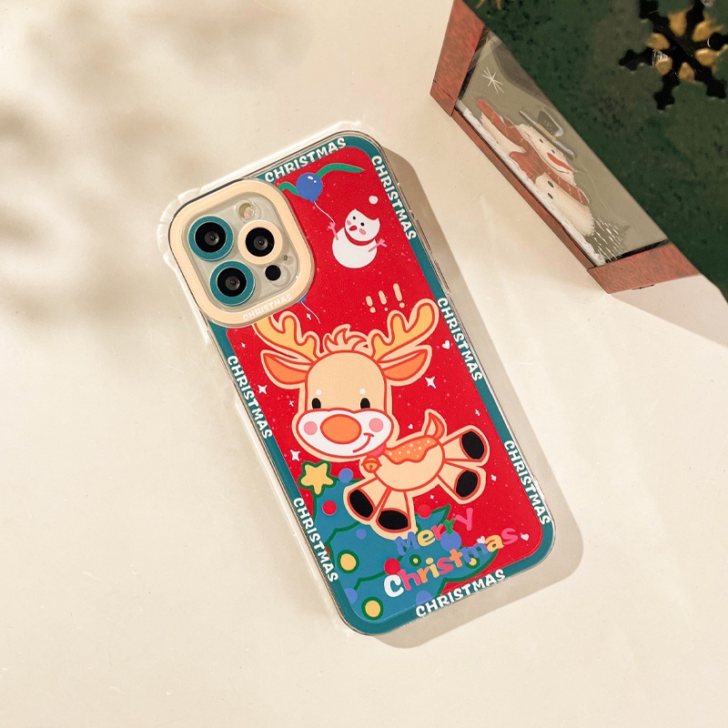 Ốp Điện Thoại TPU Dẻo In Hình Giáng Sinh Tuần Lộc IPhone11 12Pro 12Promax 12Promax 11PRO 11PROMAX 13 13PRO 13PROMAX Xs Max XR 7 8 Plus