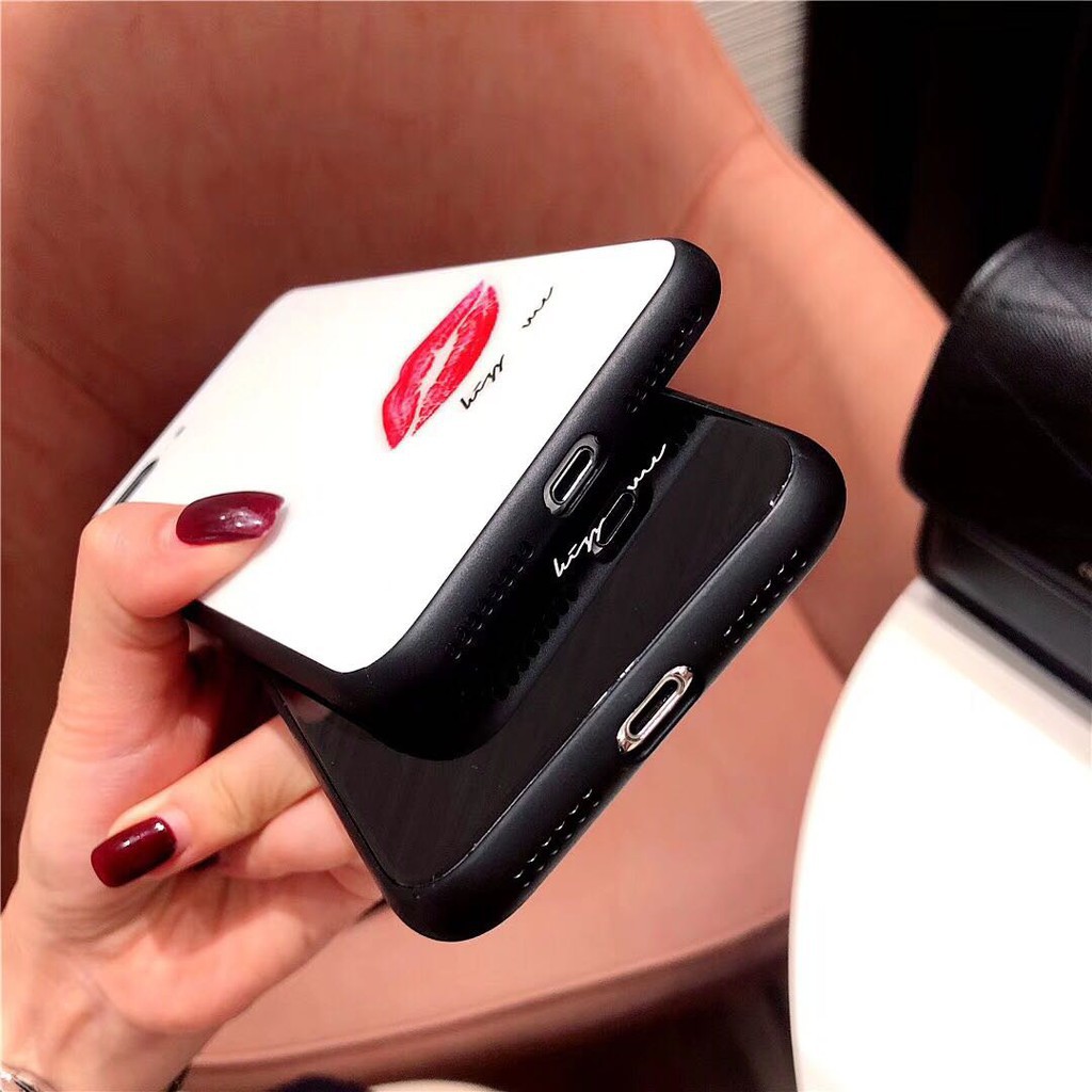 Ốp Lưng iphone Kính Kiss Me dành cho ip 6 đến 14promax - k160