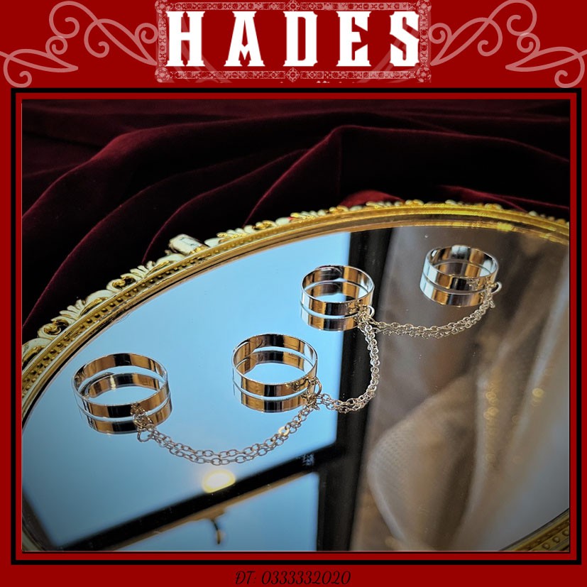 [Xả kho] Nhẫn hợp kim set 4c cá tính hip hop - phụ kiện trang sức cho nam nữ nhẫn titan thời trang Hades.js