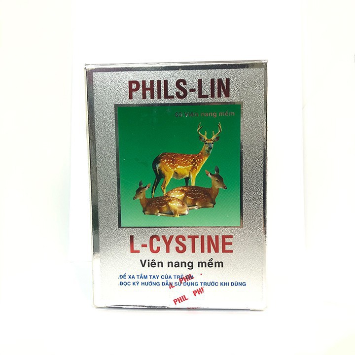 L-Cystine PhilS Lin viên uống kích thích mọc tóc ngừa gãy rụng
