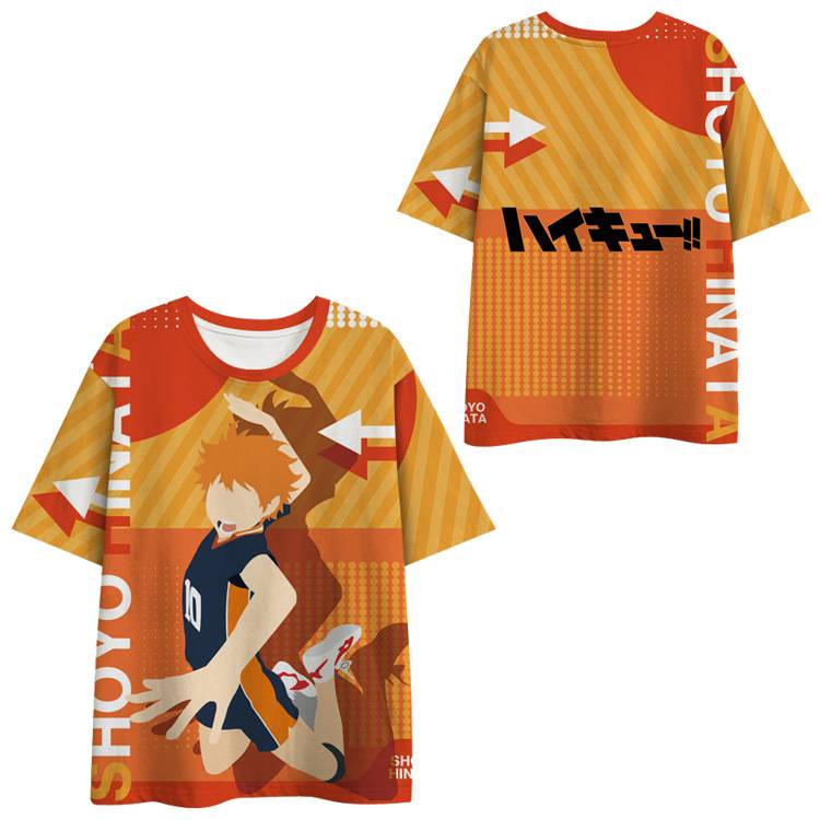 Áo Thun Tay Ngắn Dáng Rộng In Hình Anime Haikyuu Hinata Kenma Thời Trang Unisex