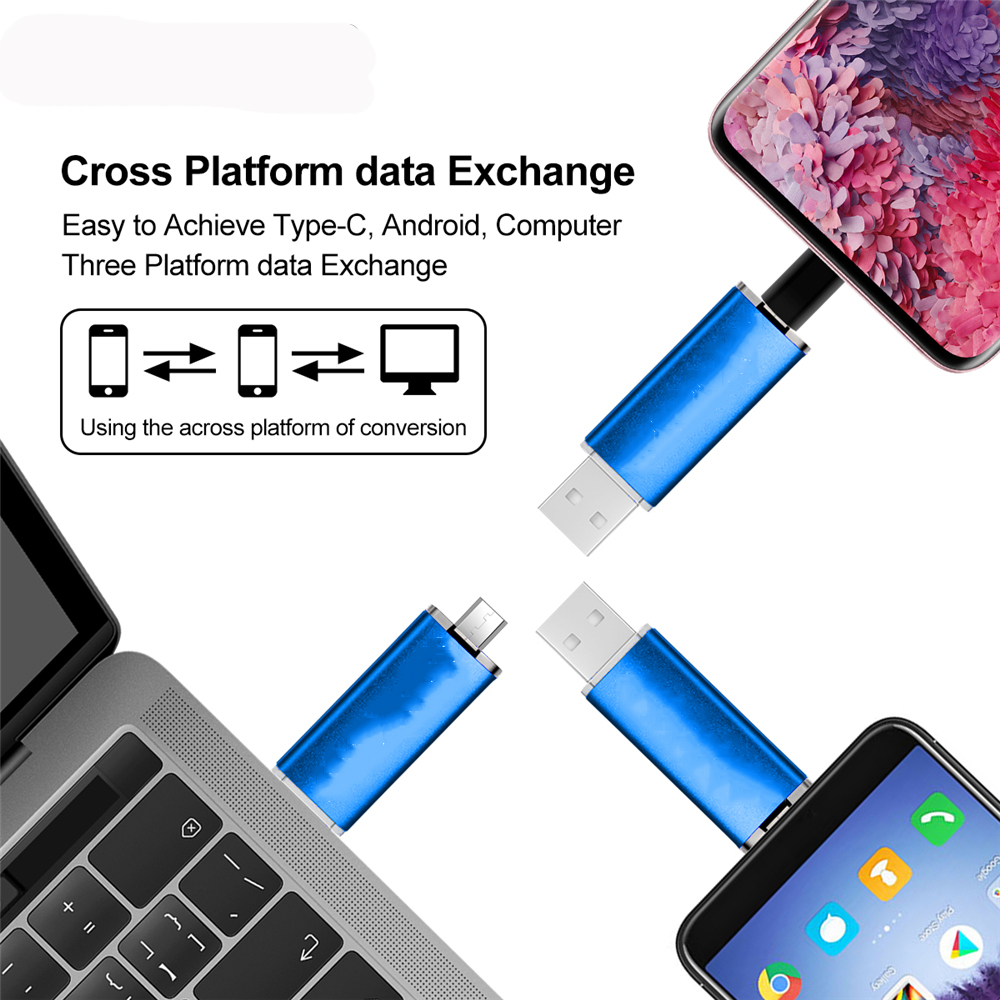 Usb Otg 2 Trong 1 16gb 32gb 64gb 128gb 256gb 1tb Cho Điện Thoại Thông Minh