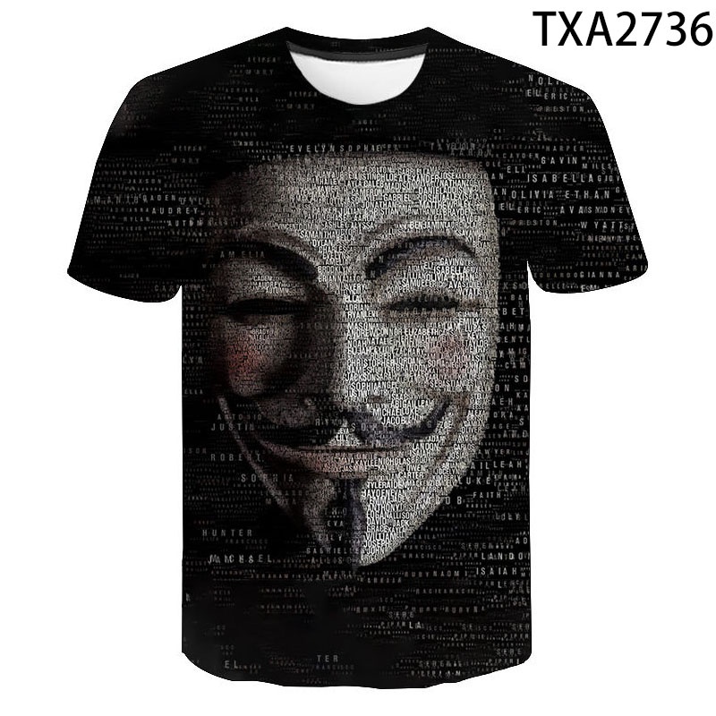Áo Thun Tay Ngắn In Hình Hacker Streetwear 3D Thời Trang Mùa Hè Dành Cho Nam Và Nữ 2022