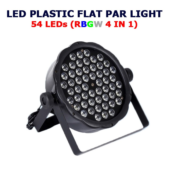 Đèn sân khấu Flat Par Light 54 Led Cảm ứng âm thanh - 54 Led Plastic Flat Par Light