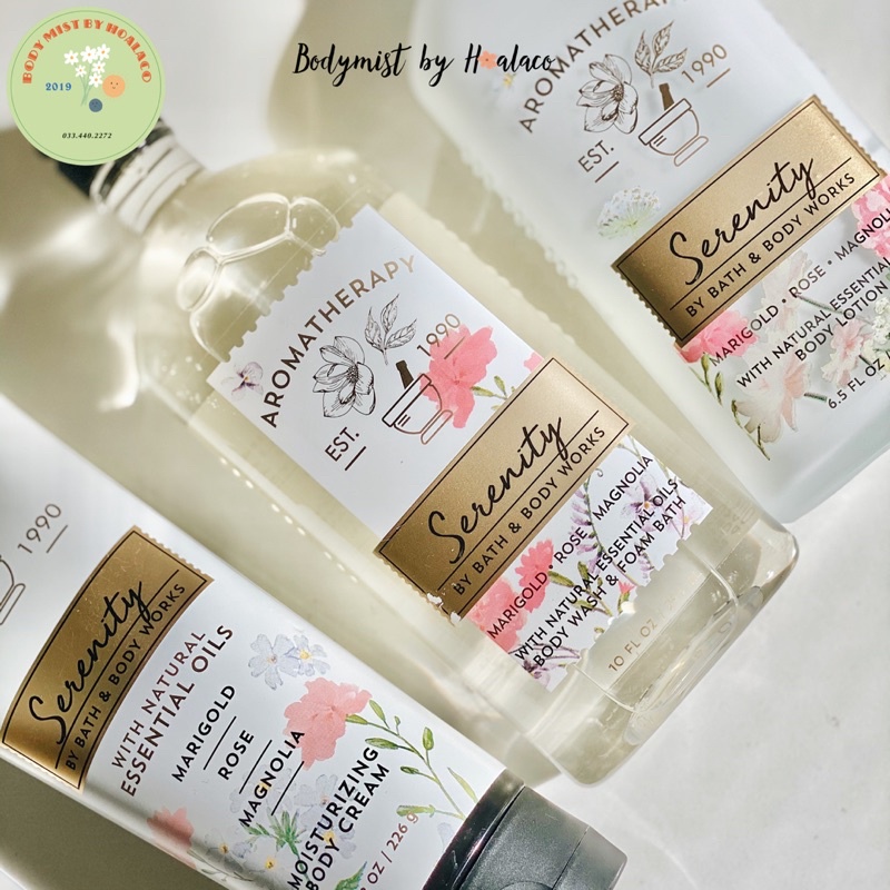 Bộ dưỡng da thư giãn SERENITY - Aromatherapy Bath &amp; Body Works