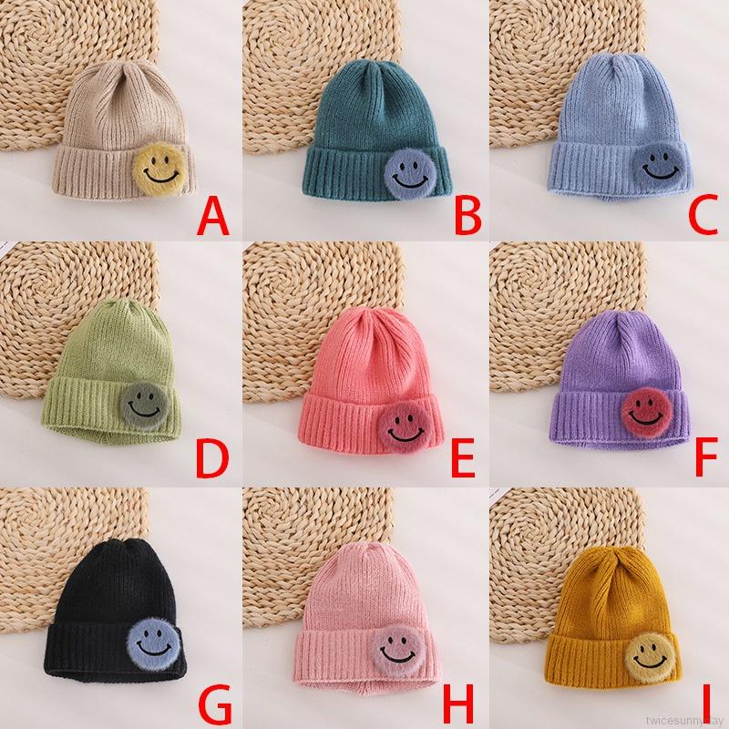 Mũ len giữ ấm co giãn dễ thương cho bé