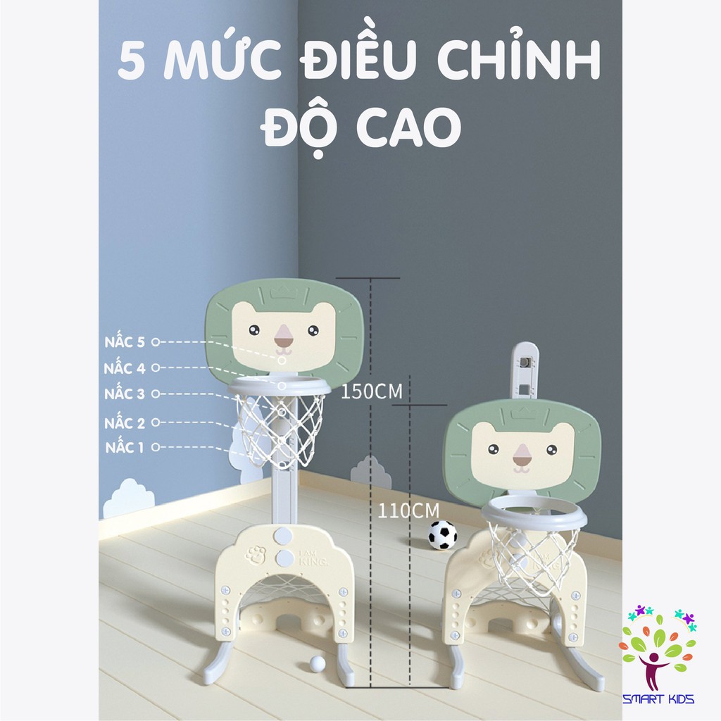 BỘ CẦU GÔN BÓNG RỔ LIÊN HOÀN 3IN1 HOLLA