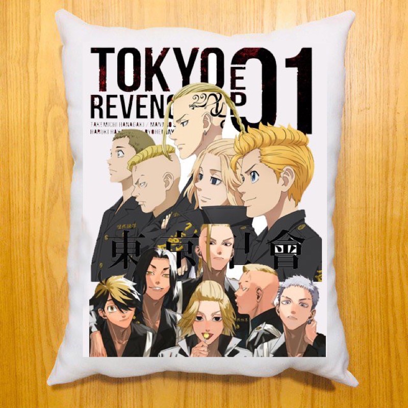 gối ôm tokyo revengers 2 mặt ảnh 22-50cm/ Gối ngủ anime tokyo revengers