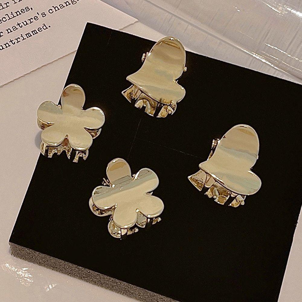 EXPEN Kẹp Tóc Kim Loại Hình Hoa Trái Tim Màu Trơn Thời Trang Hàn Quốc Cho Nữ