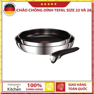Set chảo Tefal chống dính Ingenio preference 22 cm - 26 cm