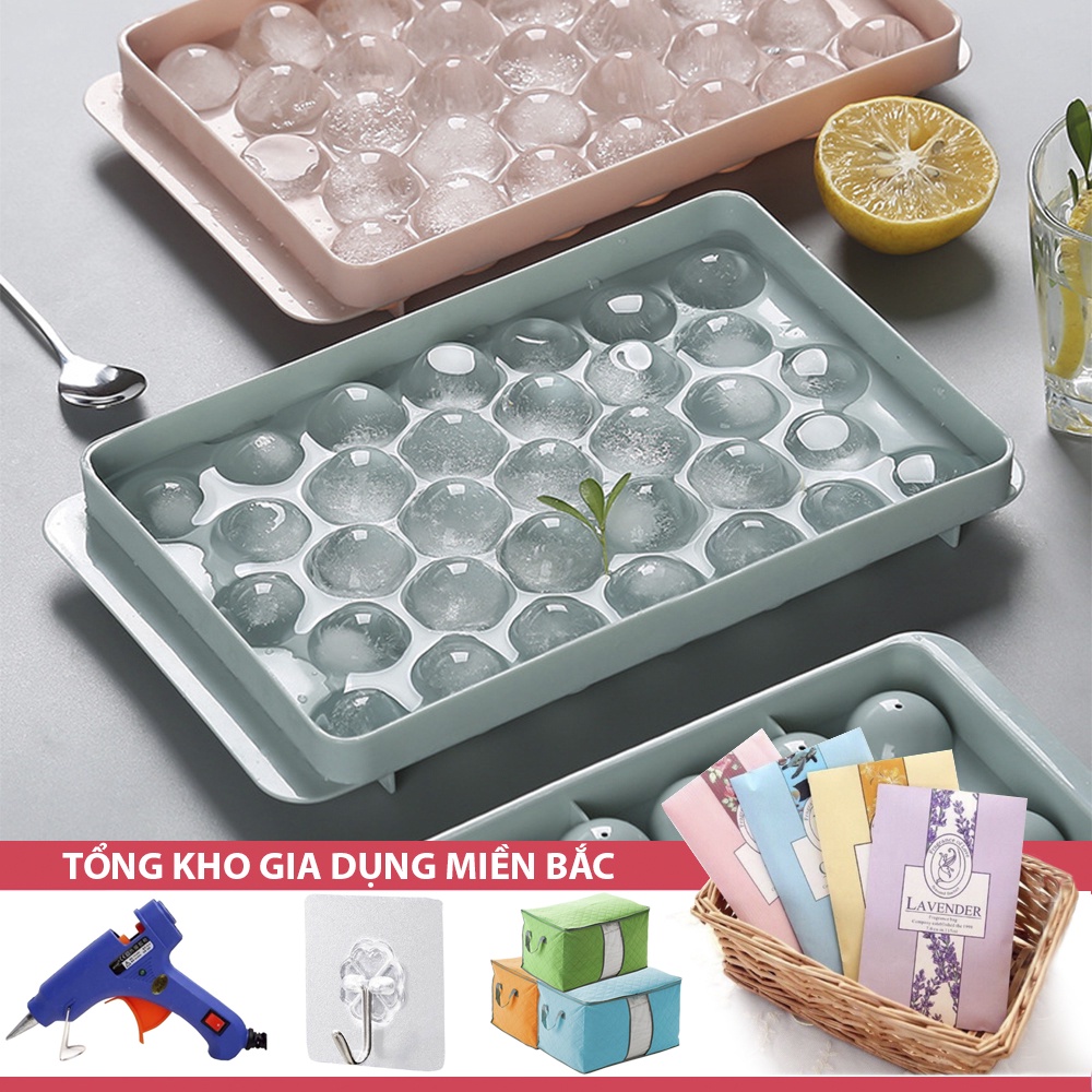 [Tổng Kho Sỉ] Khay Làm Đá Tủ Lạnh Cao Cấp T290 33 LỖ TRÒN - Thiết Kế Công Nghệ Mới - Dễ Dàng Lấy Đá Ra