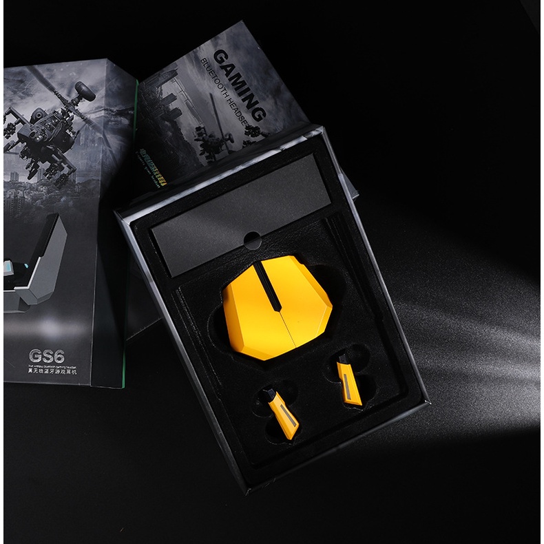Tai Nghe Bluetooth Gaming GS6 Hình Siêu Xe, Tai Nghe Bluetooth Chơi Game Có Míc, Độ Trễ Thấp, Thiết Kế Cực Đẹp