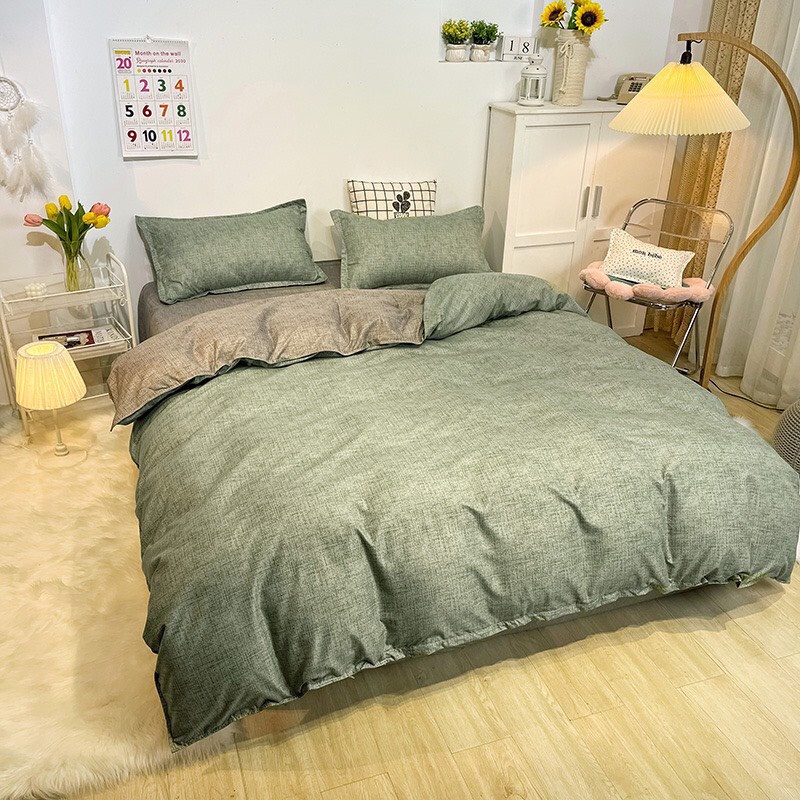 Bộ vỏ chăn poly cotton 4 món HASUKO mẫu mới drap giường bọc đệm đủ mọi kích thước m2 .m4 .m6 .m8 .2m2