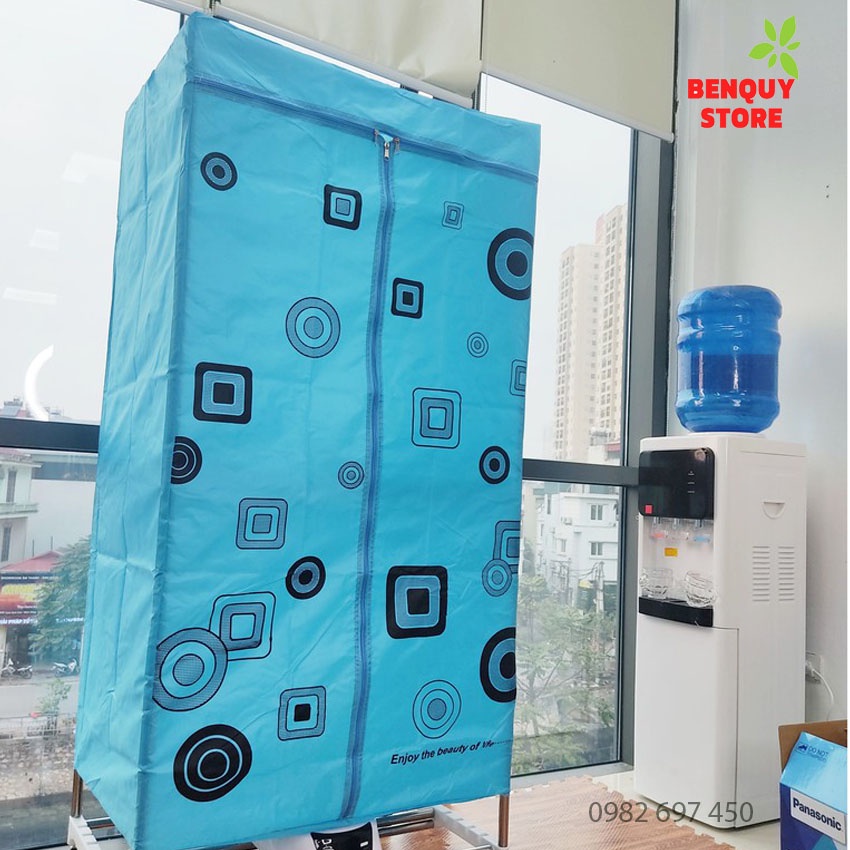 Tủ Sấy Quần Áo Samsung Nineshield Diệt Khuẩn Có Điều Khiển Từ Xa Khung 2 Tầng Inox Cao Cấp