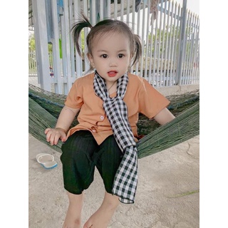 Bộ bà ba kèm khăn rằn bé trai/bé gái