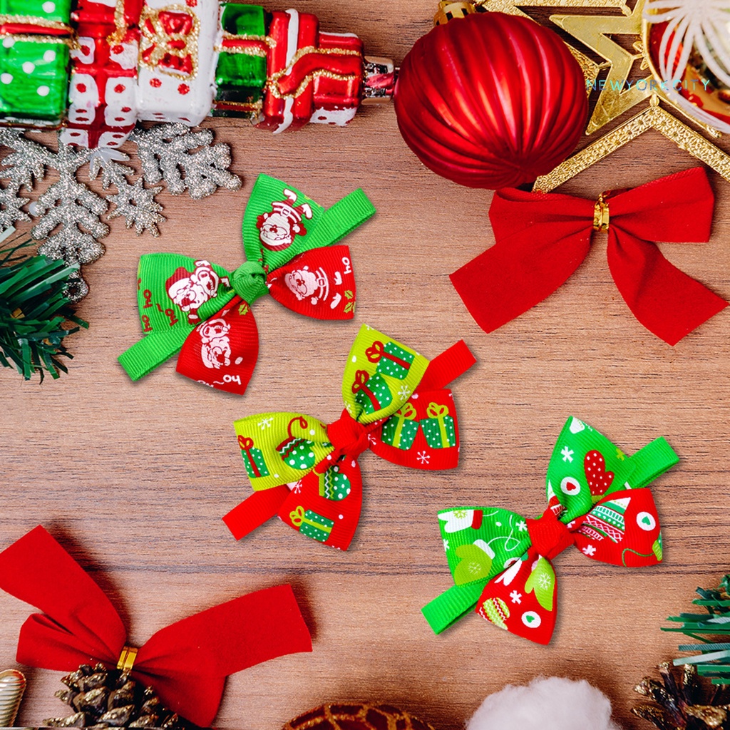 Nơ Đeo Cổ Họa Tiết Giáng Sinh Cho Thú Cưng