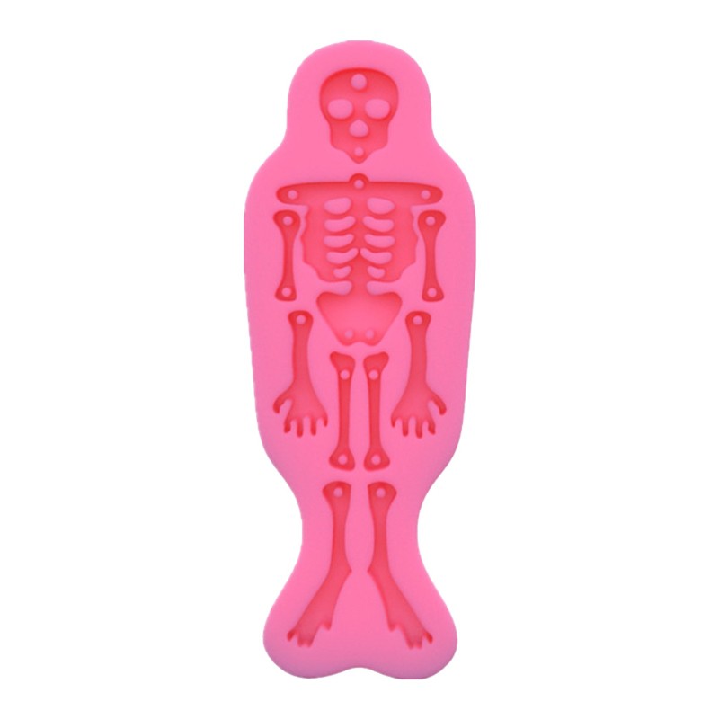 Khuôn Silicone Làm Mặt vòng cổ Hình Đầu Lâu Cá Tính