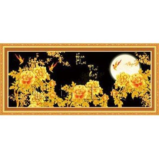Tranh thêu chữ thập Hoa khai phú quý DLH-222566