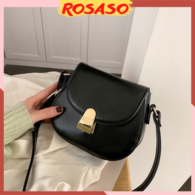 Túi xách nữ đeo chéo đẹp đi chơi da PU mềm cá tính dễ thương ROSASO TX05