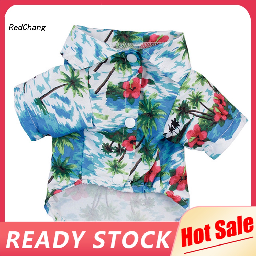 Áo Sơ Mi In Hình Cây Dừa / Quả Dứa Phong Cách Hawaii Cho Cún Cưng