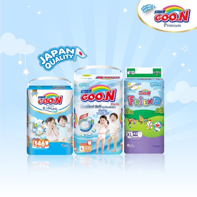 (285k) Tã dán Goon cho size L56 XL50                                                                                Goon