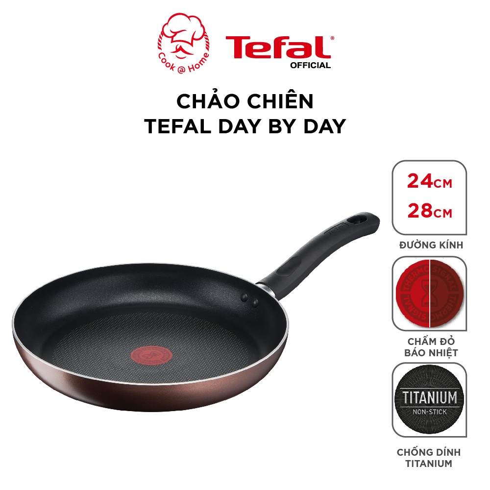 Chảo chiên Tefal day by day size 24, 28cm - G1430405/G1430605