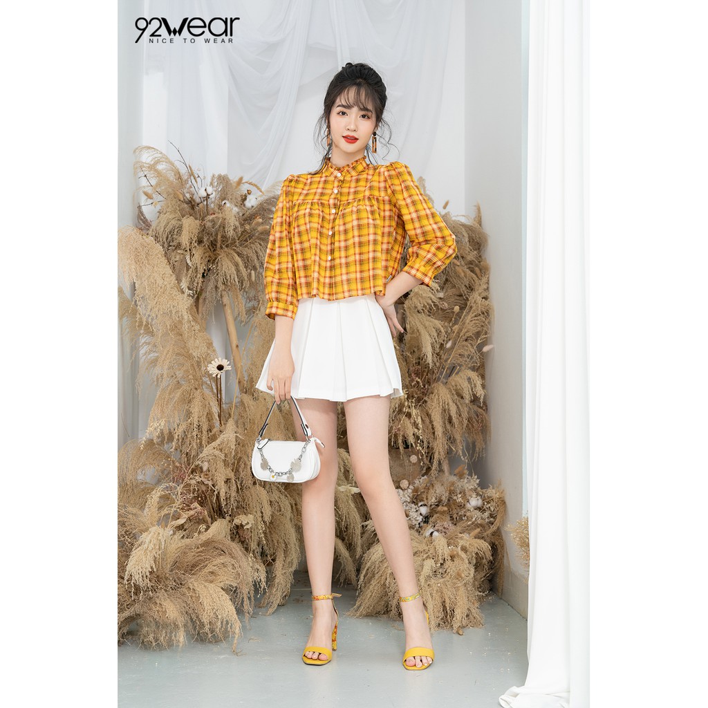 Áo sơ mi nữ công sở 92WEAR đủ màu, đủ size, tay lỡ ASW0710 | BigBuy360 - bigbuy360.vn