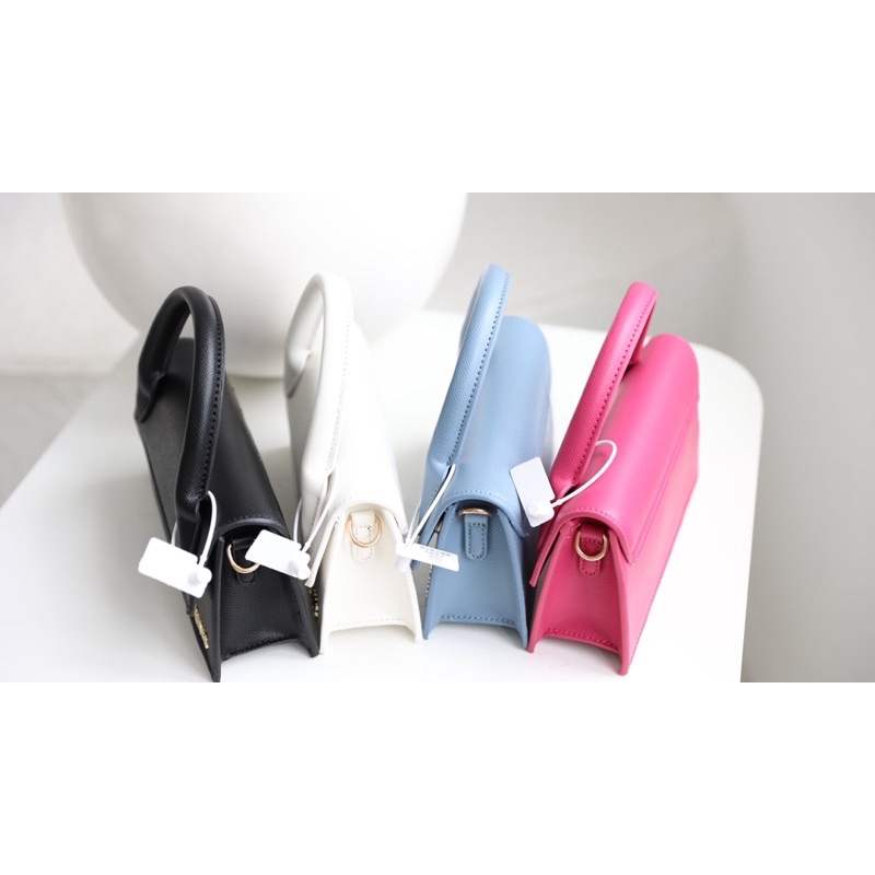 Túi Xách Jacquemus Bản Ngang Trắng Đen Xanh Hồng