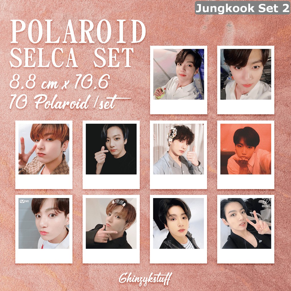 Polaroid Set 10 Ảnh Nhóm Nhạc Bts Jungkook